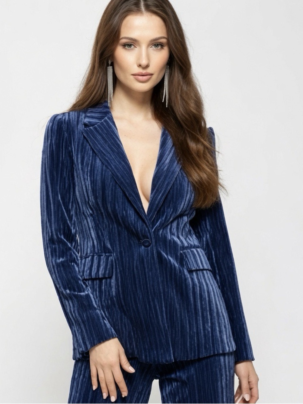 TOPSHOP Crinkle Velvet Jacket